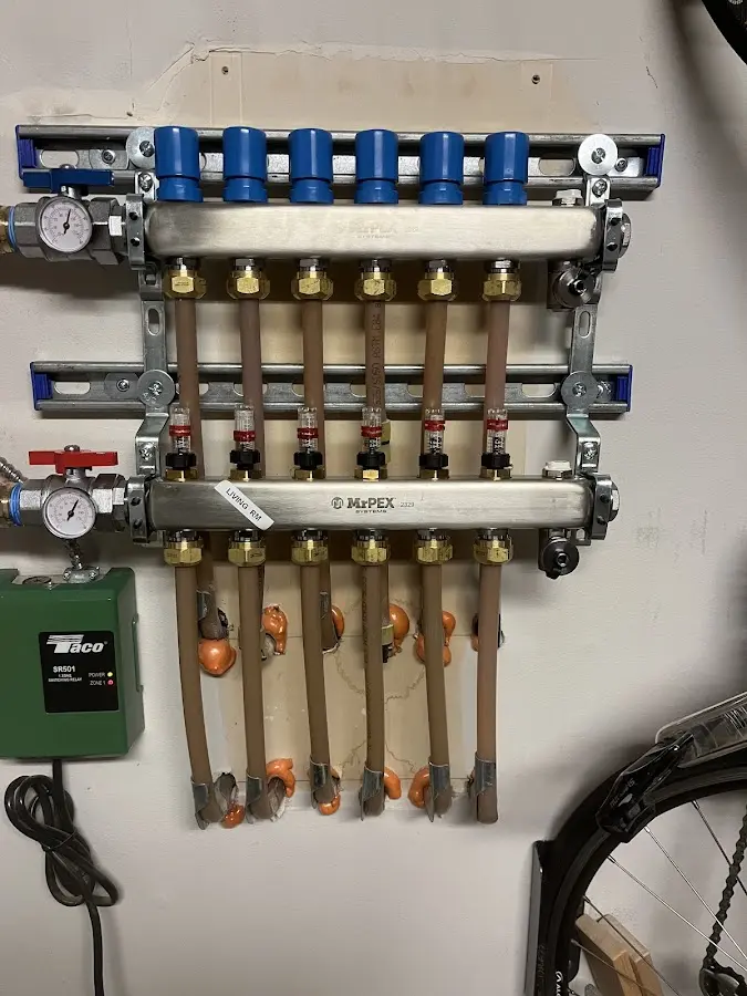 Plumber performing Gas Leak Detection at a residential property in South Whitehall